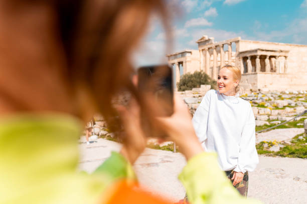 istock Photographing a young girl in Acropolis - Athens 1135149559