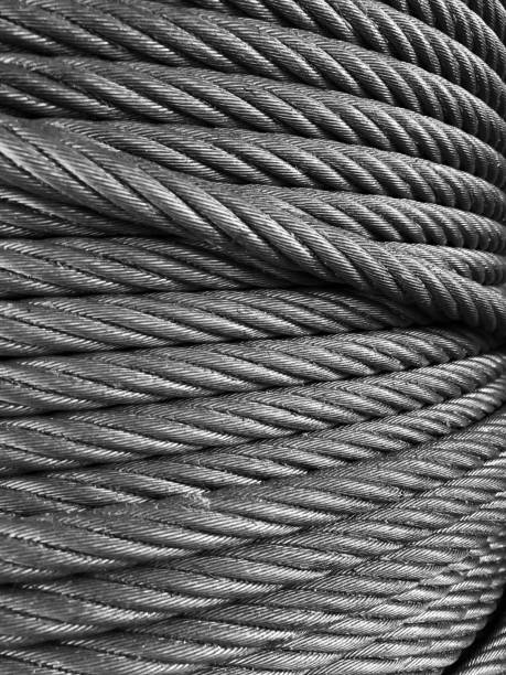 drahtseil hintergrund - steel cable wire rope rope textured stock-fotos und bilder