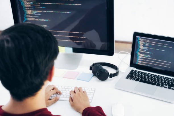 Programmers and developer teams are coding and developing software Programmers and developer teams are coding and developing software. broadcast programming photos stock pictures, royalty-free photos & images