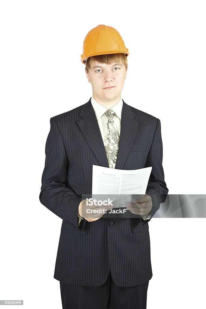 Portrait of businessman in hardhat  Adult Stock Photo
