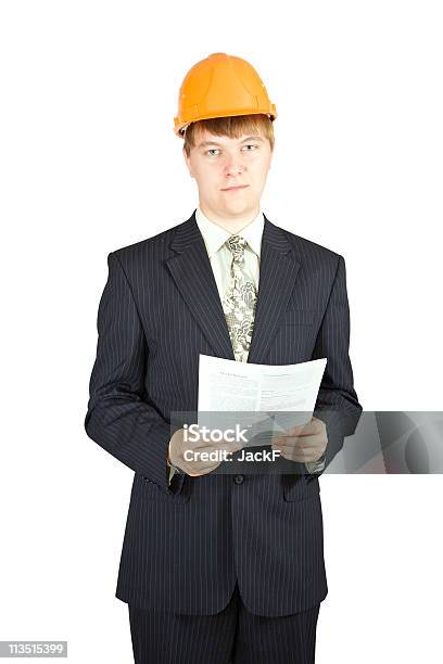 Portrait Of Businessman In Hardhat Stock Photo - Download Image Now - Adult, Adults Only, Business