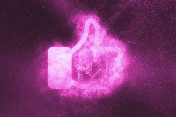 istock Like sign, Like symbol. Abstract night sky background 1135153999