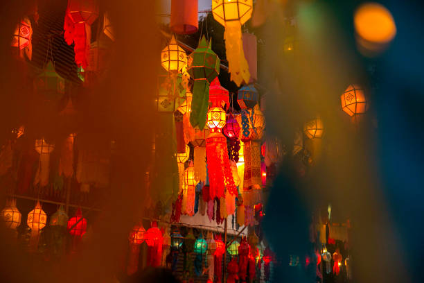 istock Colorful lamps background 1135156481