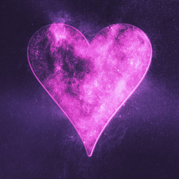 istock Heart symbol. Playing card. Abstract night sky background 1135157869