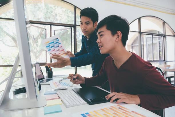 istock Team of creative designer working at office. 1135158140