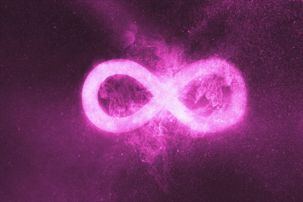 istock Infinity symbol or sign. Abstract night sky background 1135159504