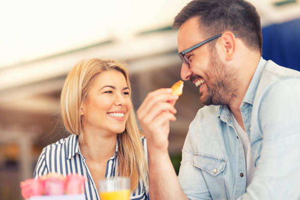 istock Happy couple have breakfast 1135163770