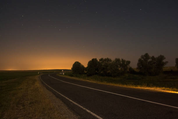 istock Night landscape from the highway at night 1135164957