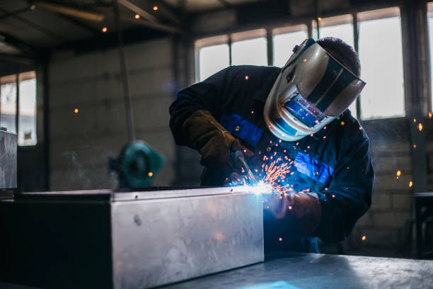 istock Industrial Welder With Torch 1135166906