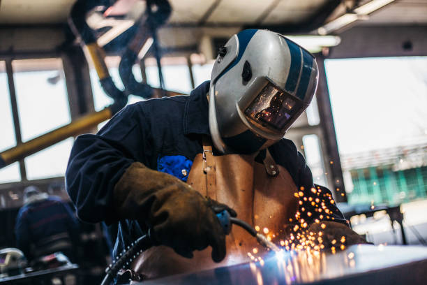 istock Industrial Welder With Torch 1135168685