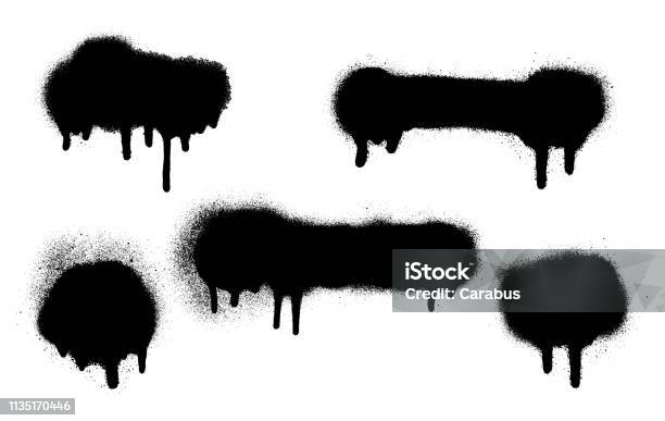 Board Spray Vector Graffiti Spray Banner Set Vector Spray Paint Frame Stock Illustration ...