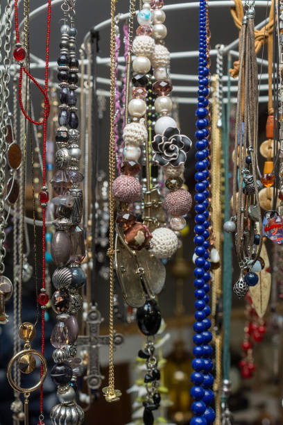 istock Thrift Costume Jewelry on turning mill 1135171267