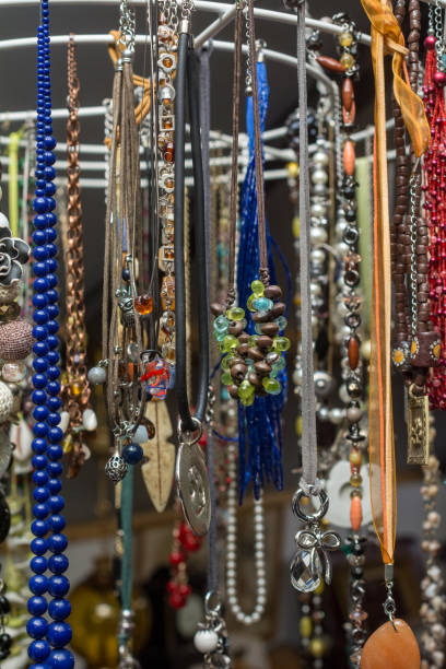 istock Thrift Costume Jewelry on turning mill 1135171379