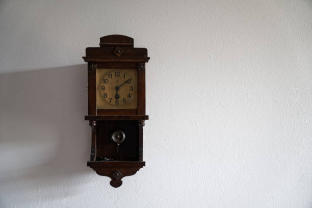 istock Vintage clock with time on the wall 1135175097