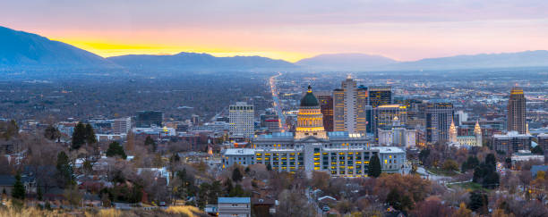 istock Salt Lake City at Dawn panorama 1135175526