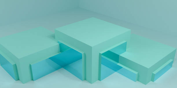istock 3D illustration of green empty podium 1135180246