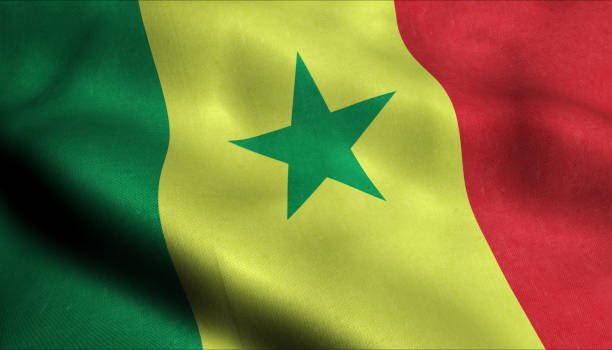 istock Senegal Waving Flag in 3D 1135183186