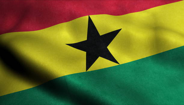 istock Ghana Waving Flag in 3D 1135183216