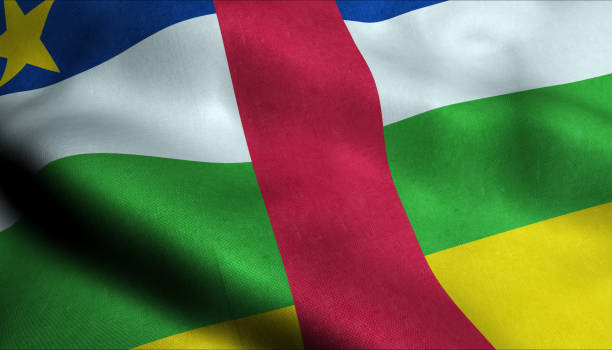 istock Central African Republic Waving Flag in 3D 1135183295