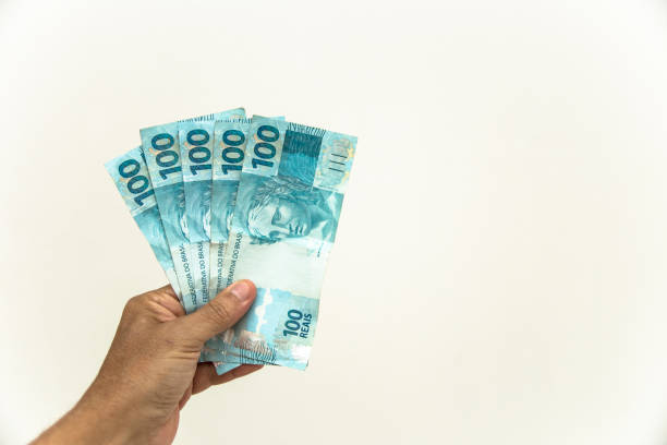 Brazilian money stock photo