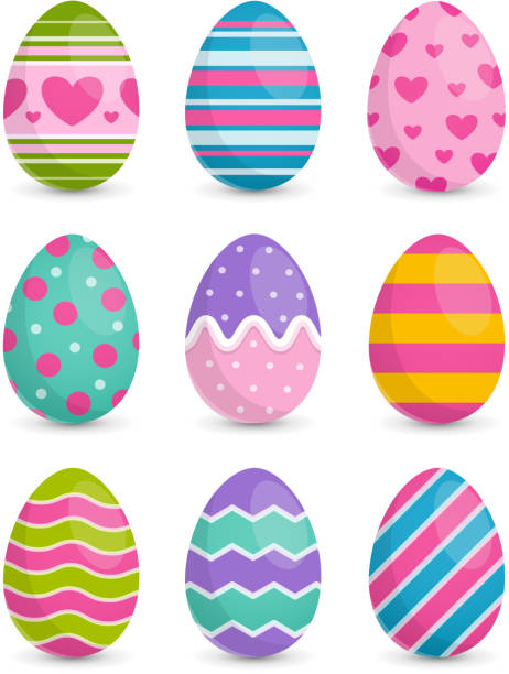 illustrazioni stock, clip art, cartoni animati e icone di tendenza di uova di pasqua - uovo