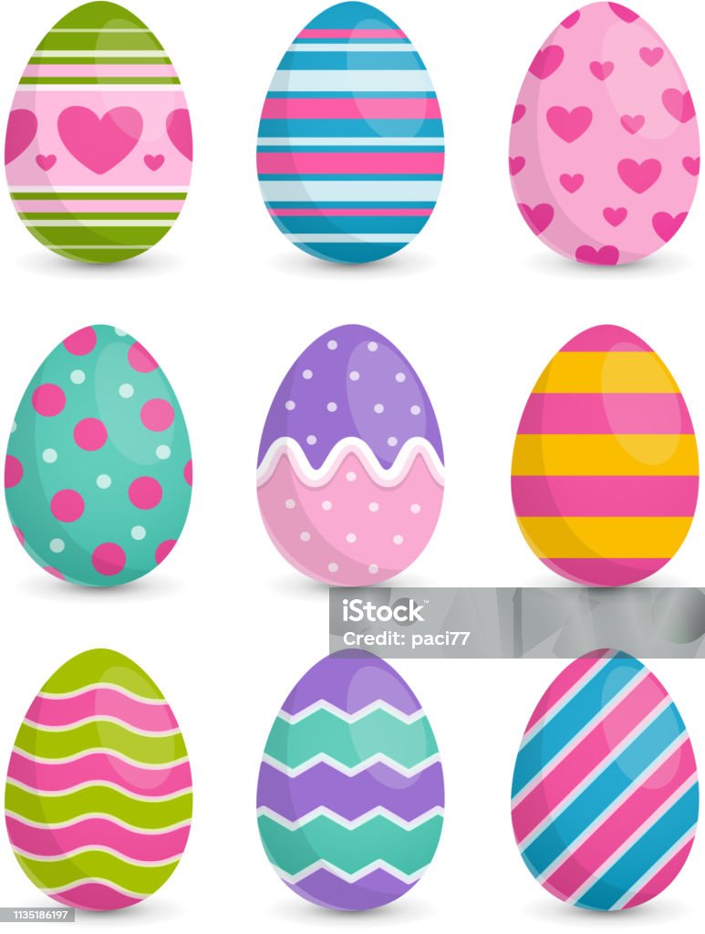 Easter Eggs Colourful easter eggs Easter Egg stock vector