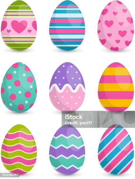 Easter Eggs Stock Illustration - Download Image Now - Easter Egg, Easter, Animal Egg