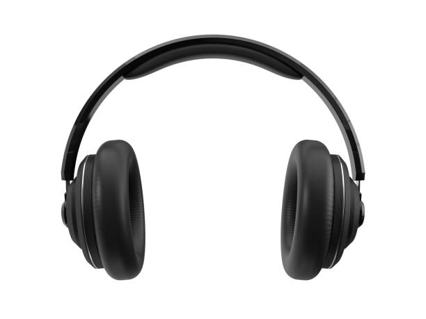 istock wireless headphone with modern design. isolated on white background. 3d illustration 1135186625