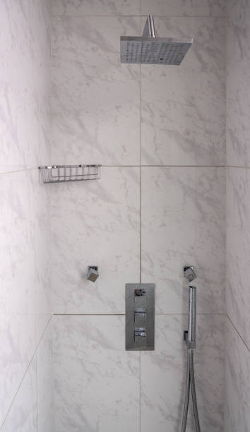 istock Modern shower with rain head and hand spray 1135189205