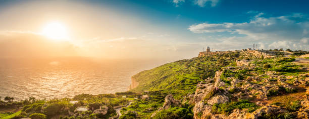 istock Dingli Cliffs and Aviation radar at sunset in Dingli, Malta 1135190376