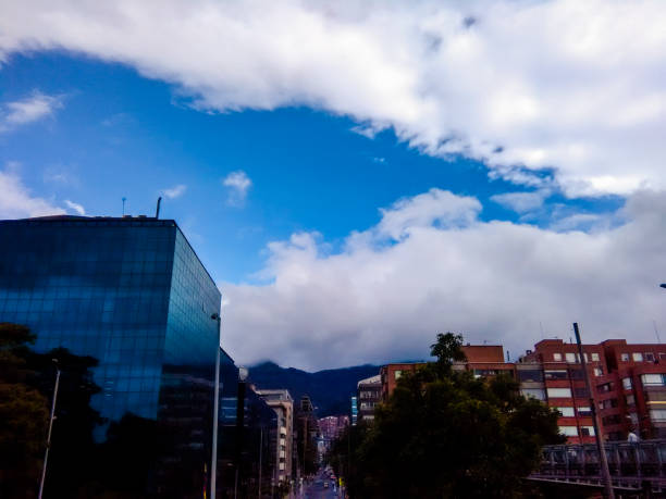 istock Street with buildings and blue sky 1135191655