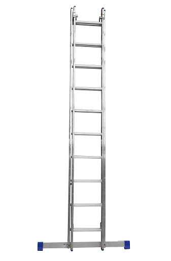 Metal ladder isolated on white background.