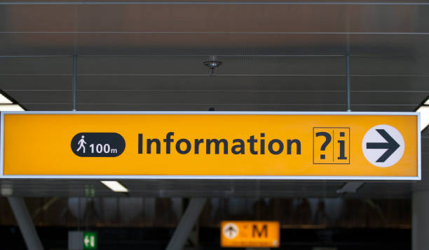 istock Passenger Information sign at Schiphol Airport 1135193163