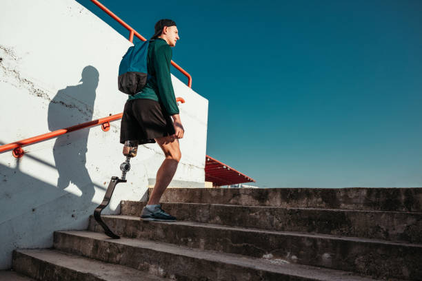 steps to victory - running athlete staircase teenager imagens e fotografias de stock
