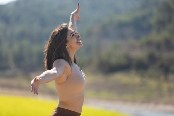 istock Fitness in nature, outdoor yoga practicing 1135200103