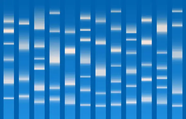 Vector illustration of Blue Dna sequence results