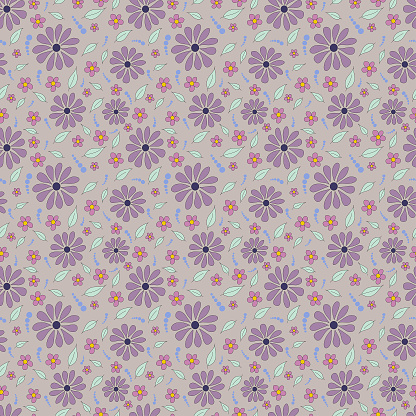 Repeating Spring Flower Pattern Stock Illustration - Download Image Now ...