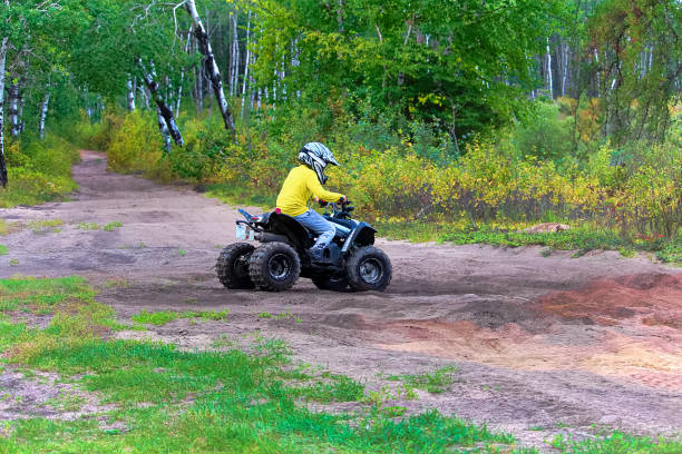 istock A young boy drives his quad on sandy ground 1135214591