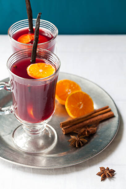 spiced mulled wine - 2640 imagens e fotografias de stock