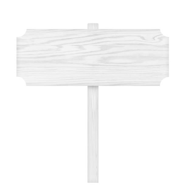 istock Wooden sign isolated on white 1135232043