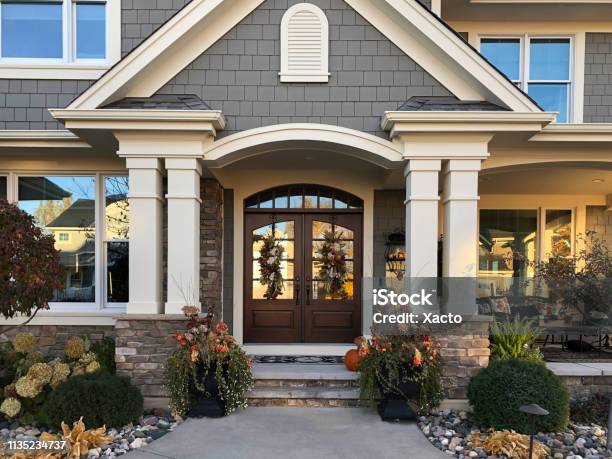 Suburban House Stock Photo - Download Image Now - House, Residential Building, Outdoors