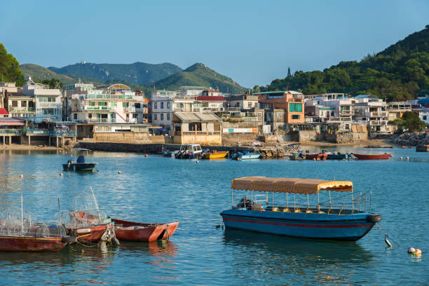 홍콩의 피시 빌리지 - lamma island 뉴스 사진 이미지