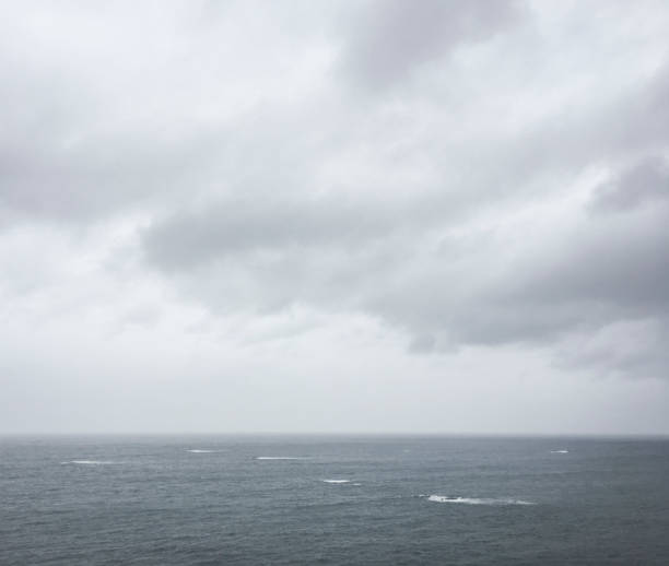 Storm clouds over the bay of La Concha in the city of Donostia-San Sebastian, Basque Country.