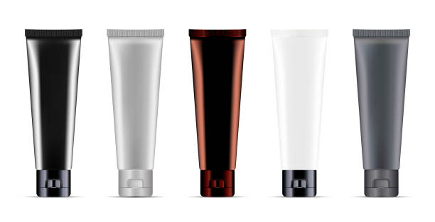 istock Cosmetic or medicine cream tubes set mockup vector 1135243141