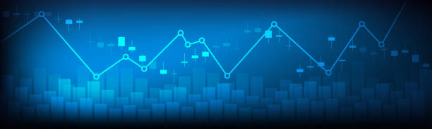 istock Stock exchange chart market investment trading with world map. Trading platform. Business graph. Vector Illustration 1135245528