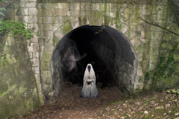 Cadeby Railway Tunnel Ghost Mexborough Ragger stock photo