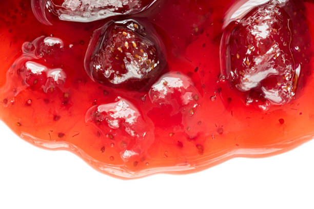 istock Strawberry jam on white background 1135248223