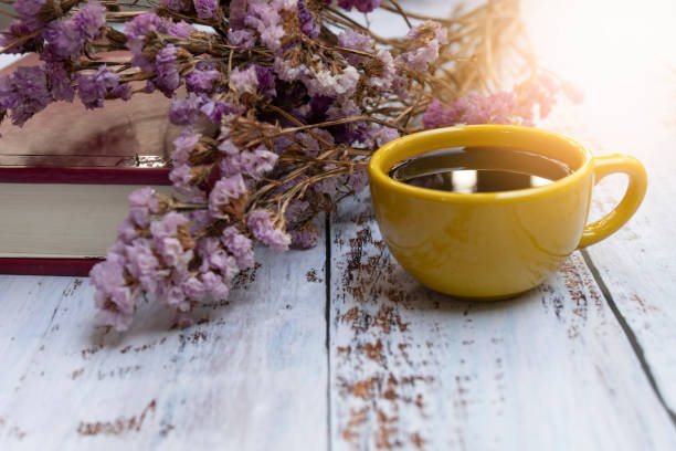 istock Yellow cup of hot coffee. 1135250971