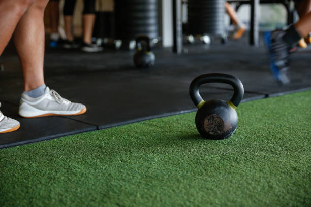istock Built strength and power with kettlebell exercise 1135251559