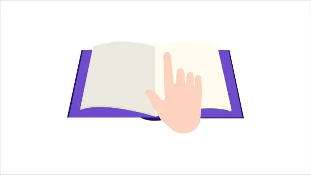 Vector illustration of Reading book icon